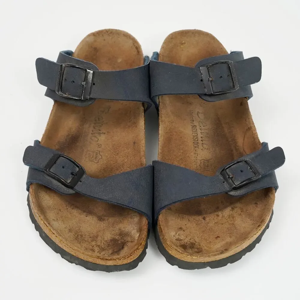 Betula Birkenstock Sandals Grayish-Blue Birko-Flor size W8/M6 Men’s Women’s